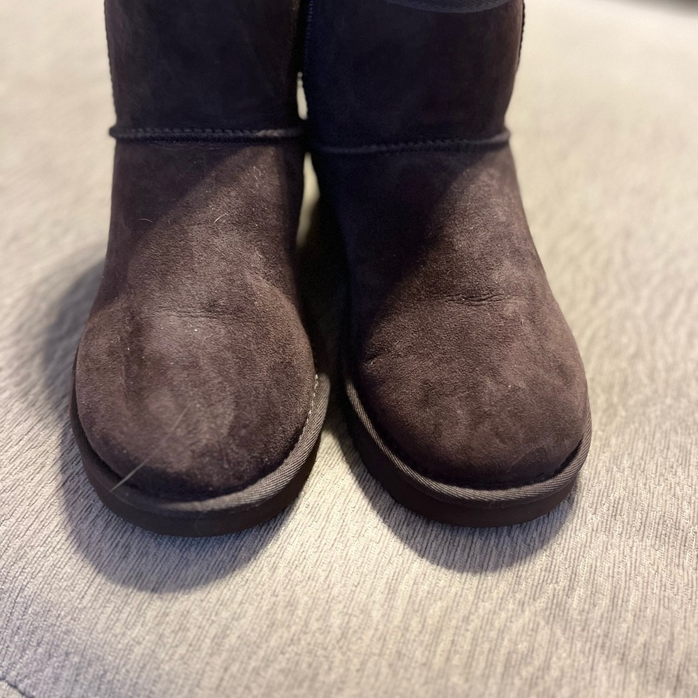 UGG Brown Suede Winter Boots Ankle Height